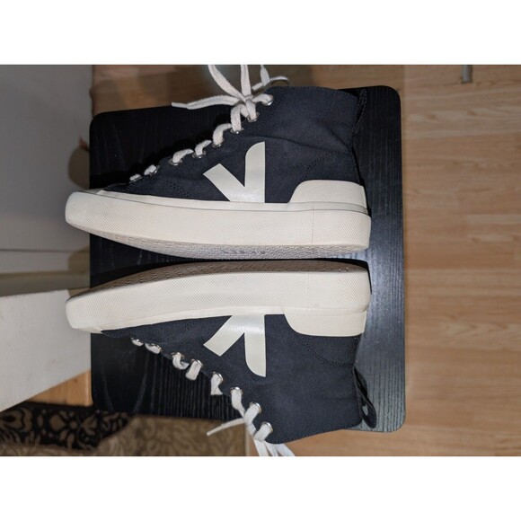 Veja Wata II Canvas Hi-Top Black Pierre Sneakers Women's Sz 6 US - Picture 6 of 13